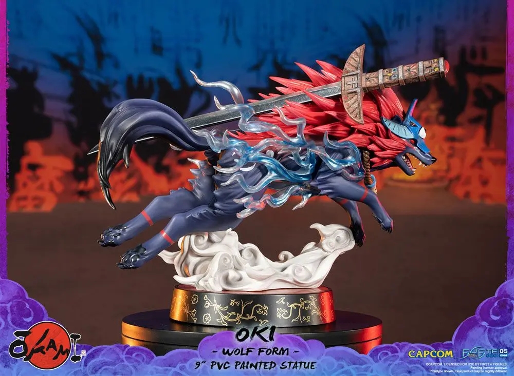 Okami PVC Statue Oki (Wolf Form) 21 cm Produktfoto