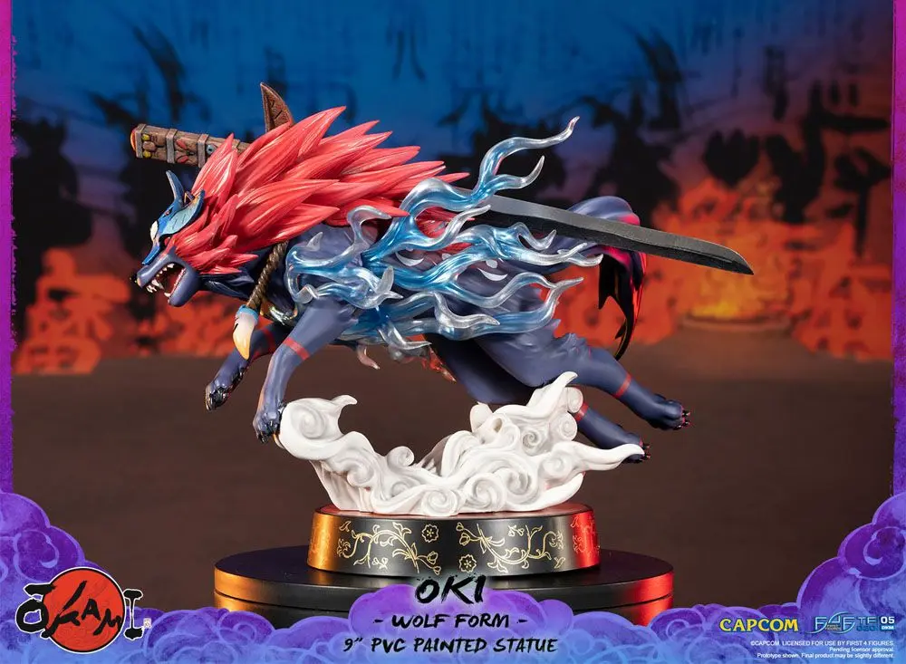 Okami PVC Statue Oki (Wolf Form) 21 cm Produktfoto