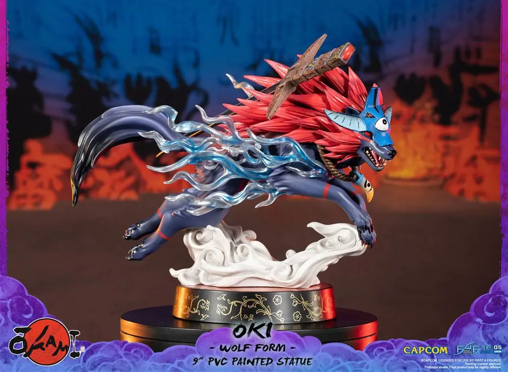 Okami PVC Statue Oki (Wolf Form) 21 cm Produktfoto