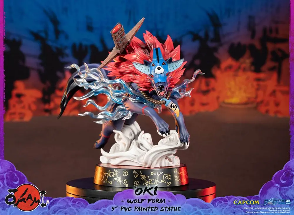 Okami PVC Statue Oki (Wolf Form) 21 cm Produktfoto