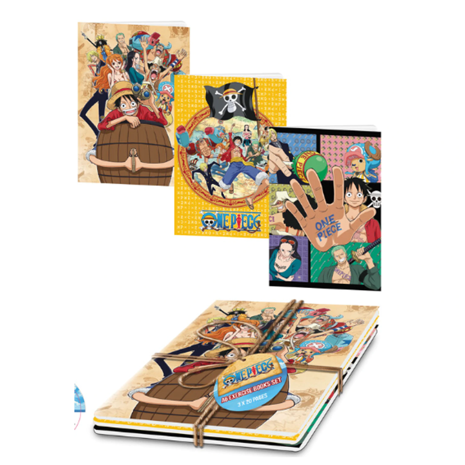 ONE PIECE Set von 3 Übungshefte Produktfoto