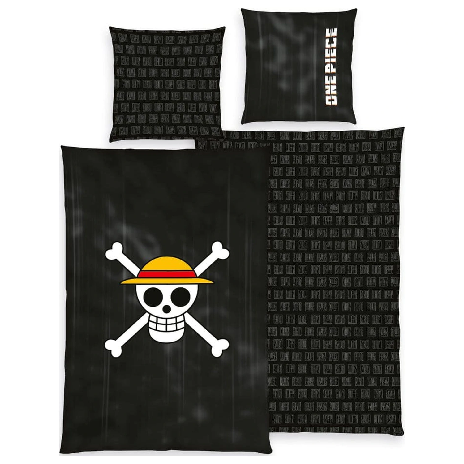 One Piece Bettwäsche Jolly Roger 135 x 200 cm Produktfoto