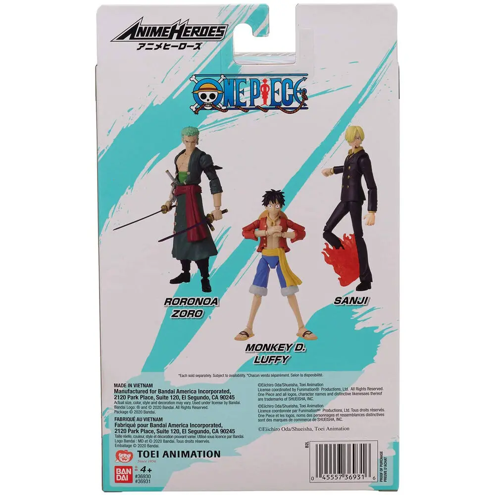 One Piece Anime Heroes Monkey D Luffy Figur 16cm Produktfoto