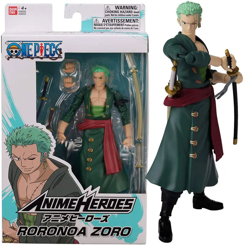 One Piece Anime Heroes Monkey Roronoa Zoro Figur 17cm Produktfoto