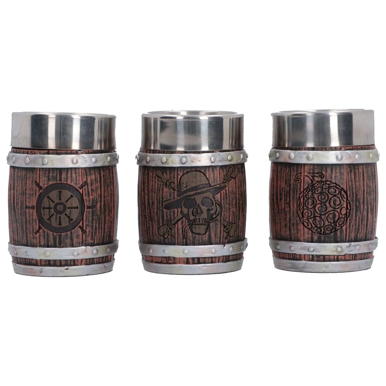 One Piece Schnapsglas-Set Fass 8 cm Produktfoto
