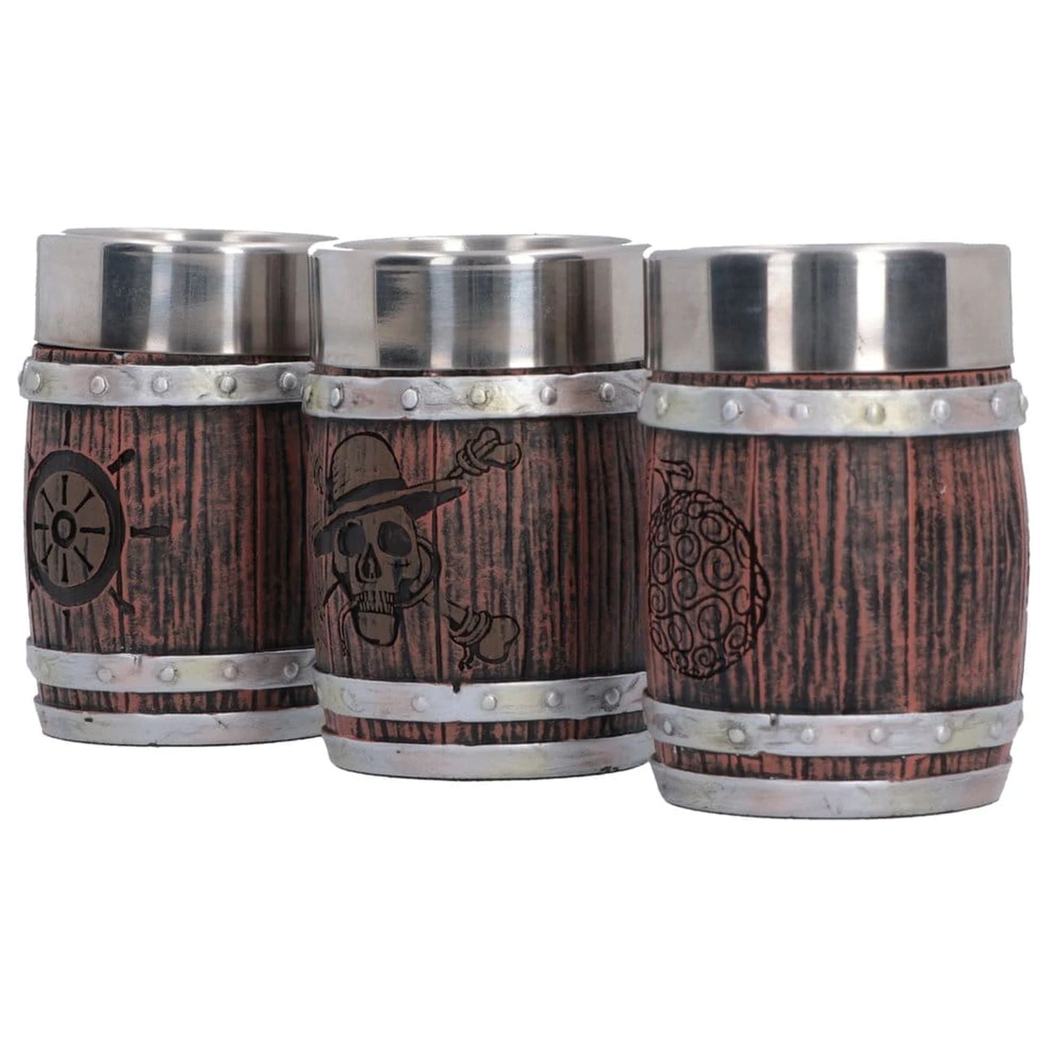 One Piece Schnapsglas-Set Fass 8 cm Produktfoto