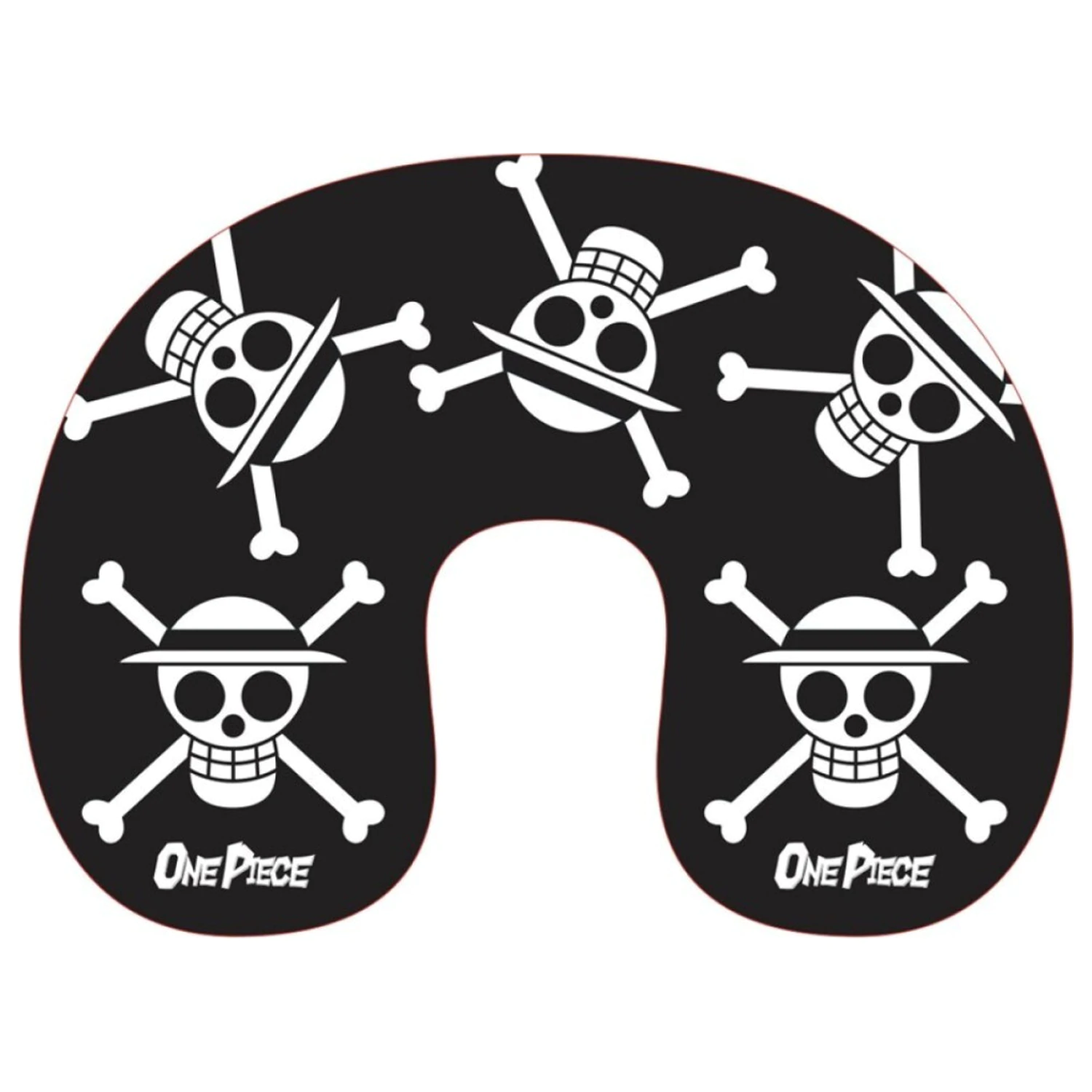 One Piece Black Skull Reisekissen, Nackenkissen Produktfoto