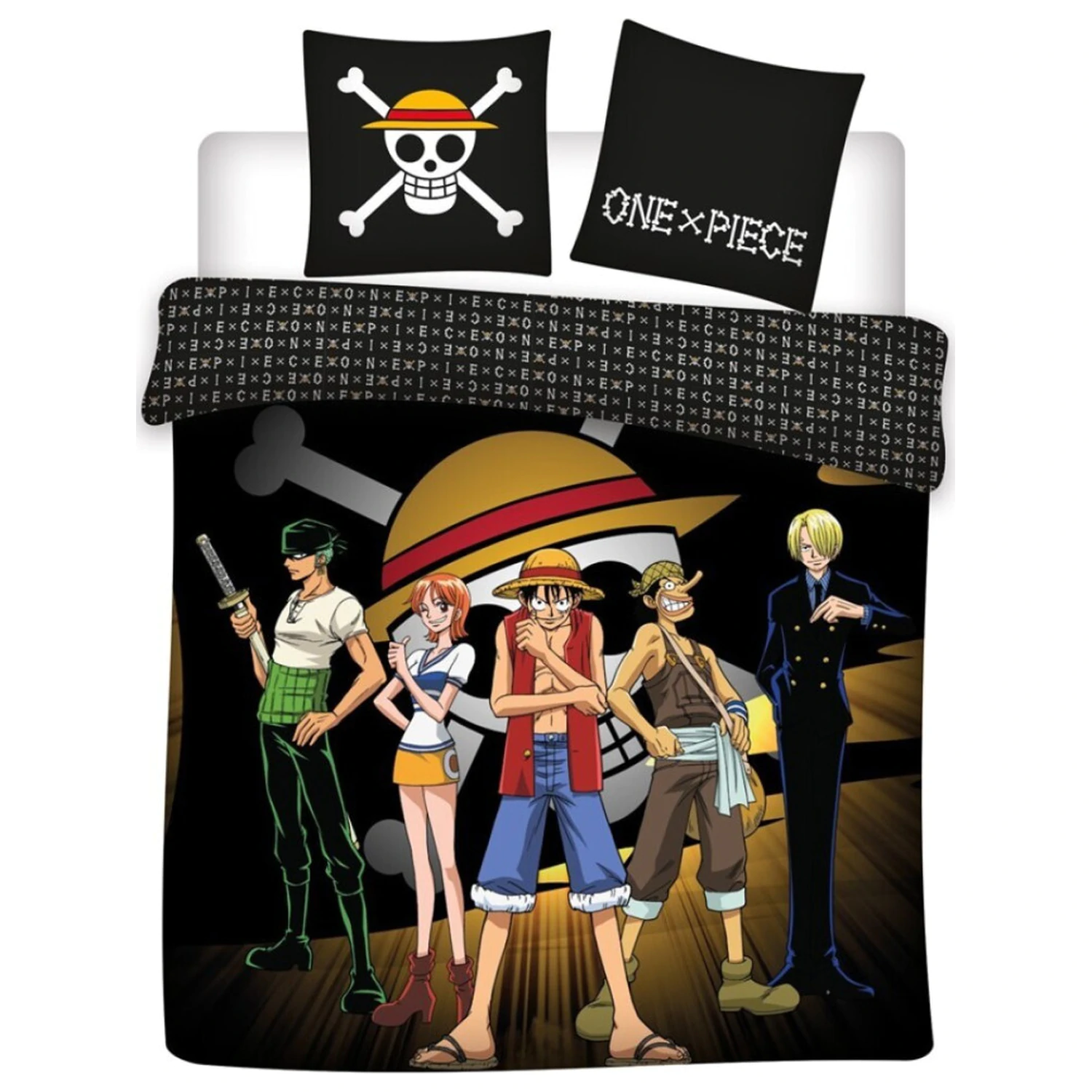 One Piece Captain Luffy Doppel-Bettbezug Produktfoto