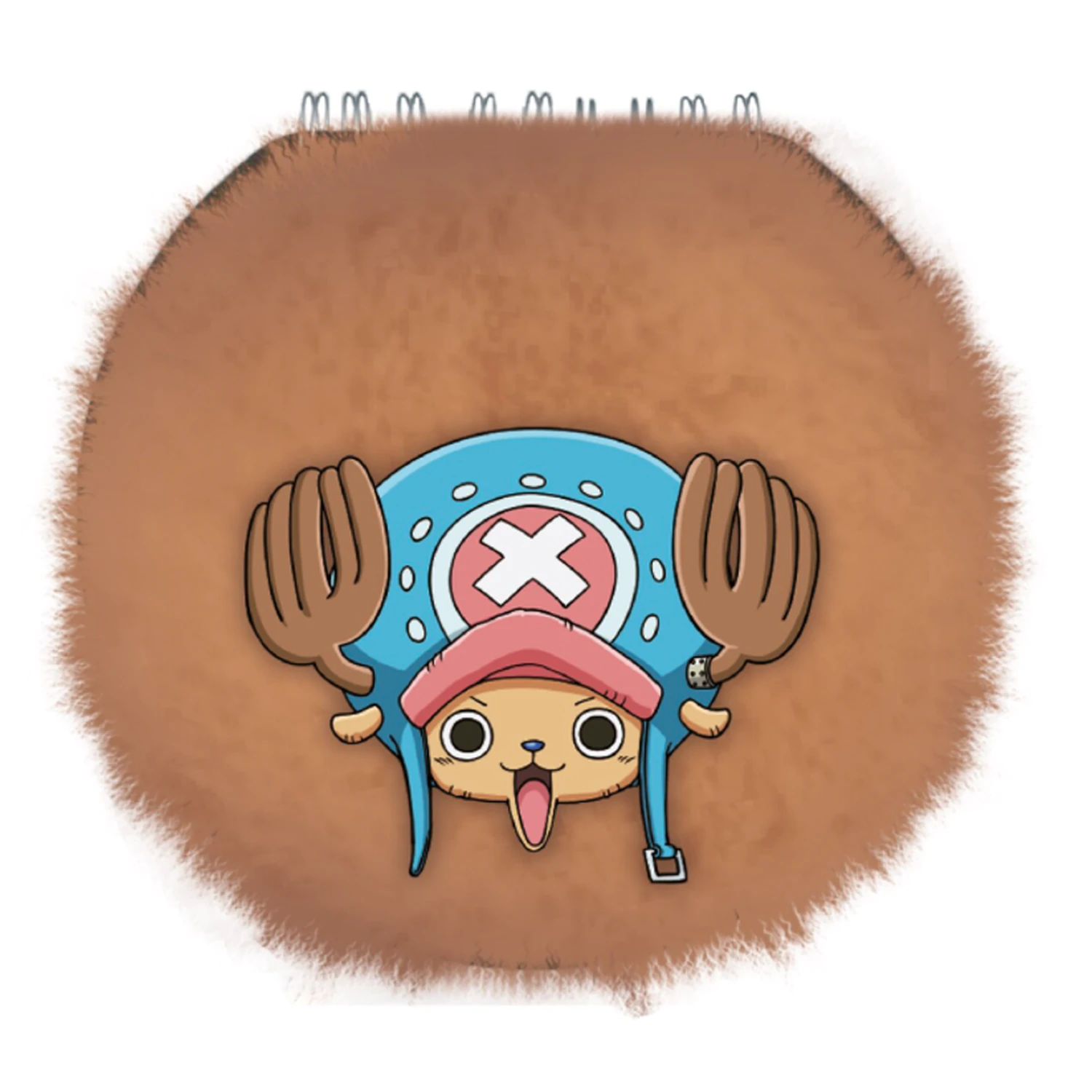 One Piece Chopper Rundes Flauschiges Notizbuch Produktfoto