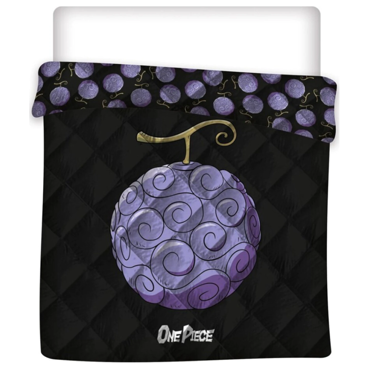 One Piece Devil Fruit gesteppte Tagesdecke Produktfoto