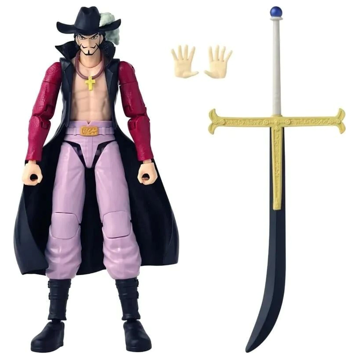 One Piece Dracule Mihawk Figur Anime Heroes 17 cm Produktfoto