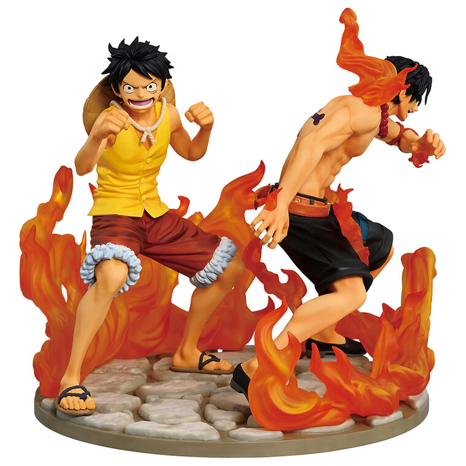 One Piece Dramatic Memories Ace & Luffy Ichibansho Figur 15cm Produktfoto