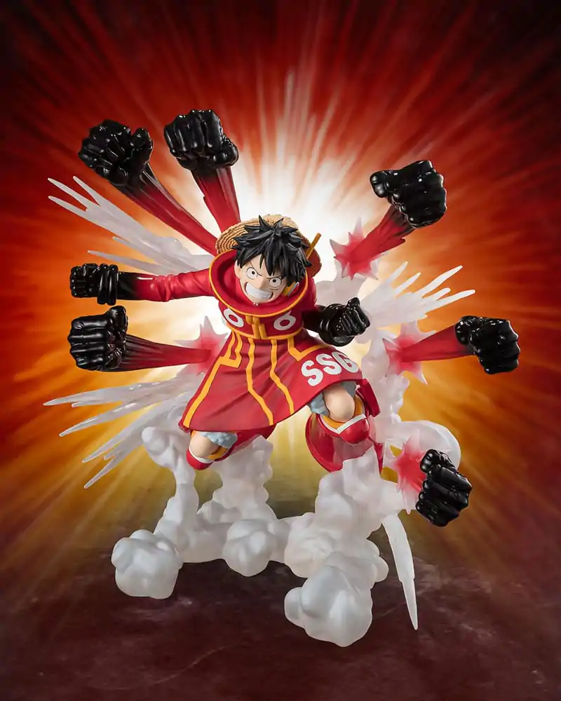 One Piece Figuarts ZERO Extra Battle PVC Statue Monkey D. Luffy -Gum Gum Hawk Gatling- 19 cm Produktfoto