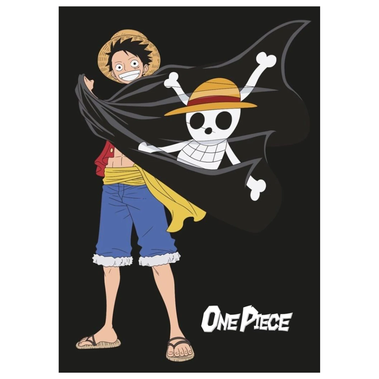 One Piece Flanell Decke 110x150cm Luffy Produktfoto
