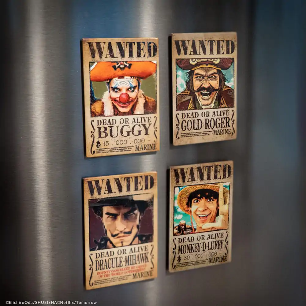 One Piece Magnet 4er-Pack Wanted termékfotó