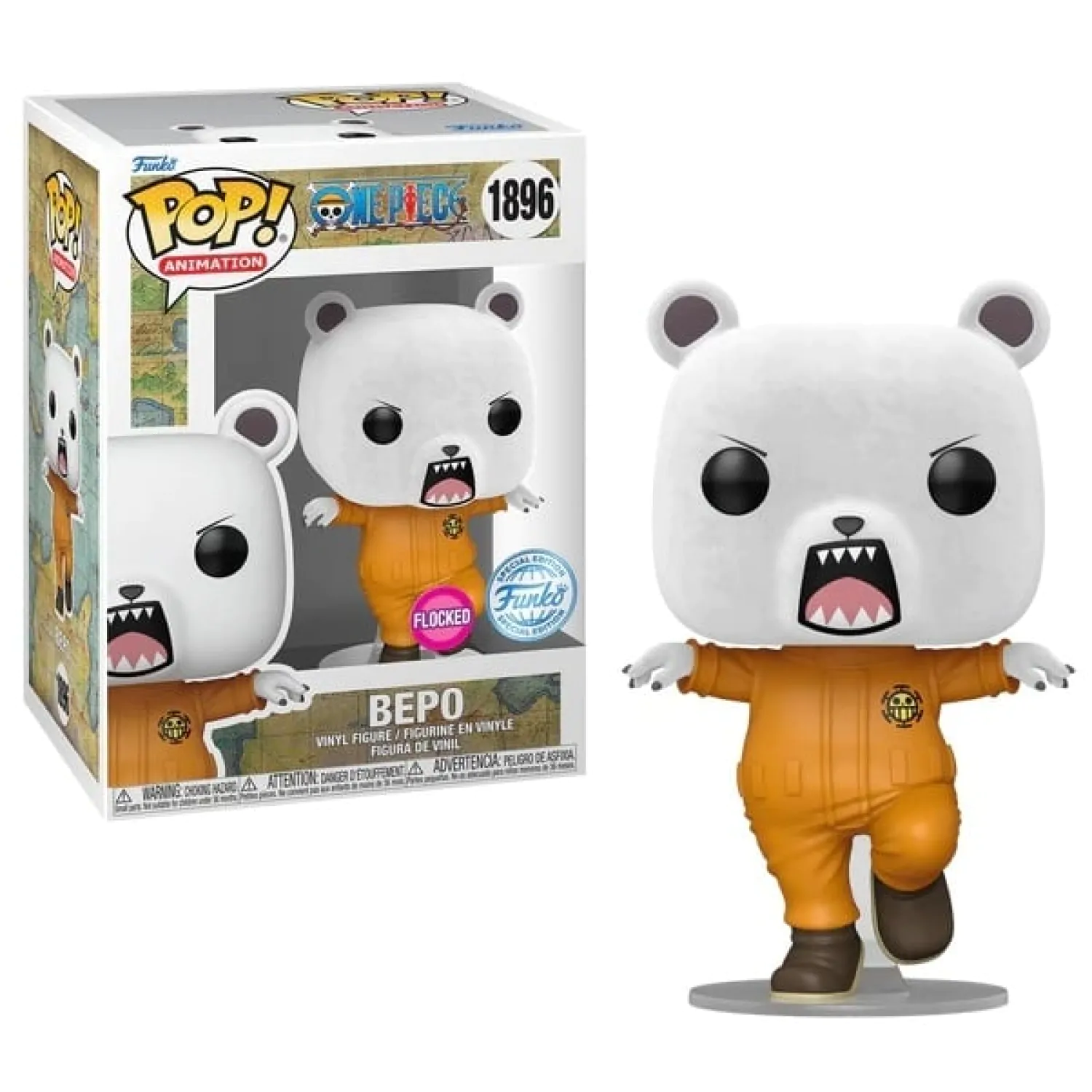 One Piece Funko POP! Animation Vinyl Figur Bepo (Flocked) Exklusive 9 cm Produktfoto