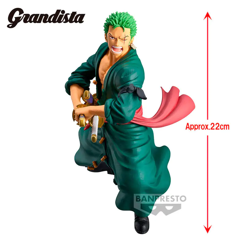 One Piece Grandista Roronoa Zoro Figur 22cm Produktfoto