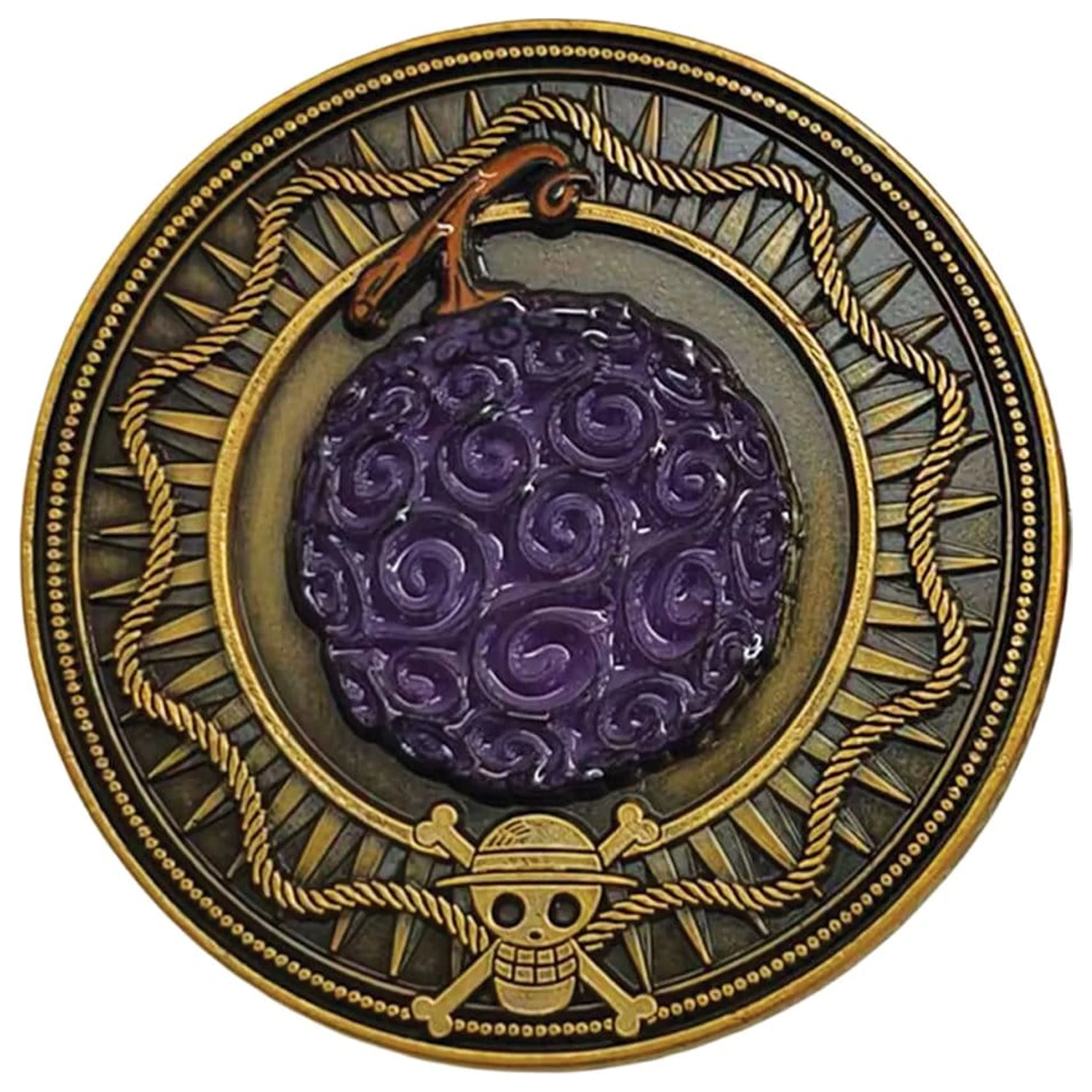 One Piece Sammelmünze Gum Gum Coin Limitierte Auflage 4 cm Produktfoto