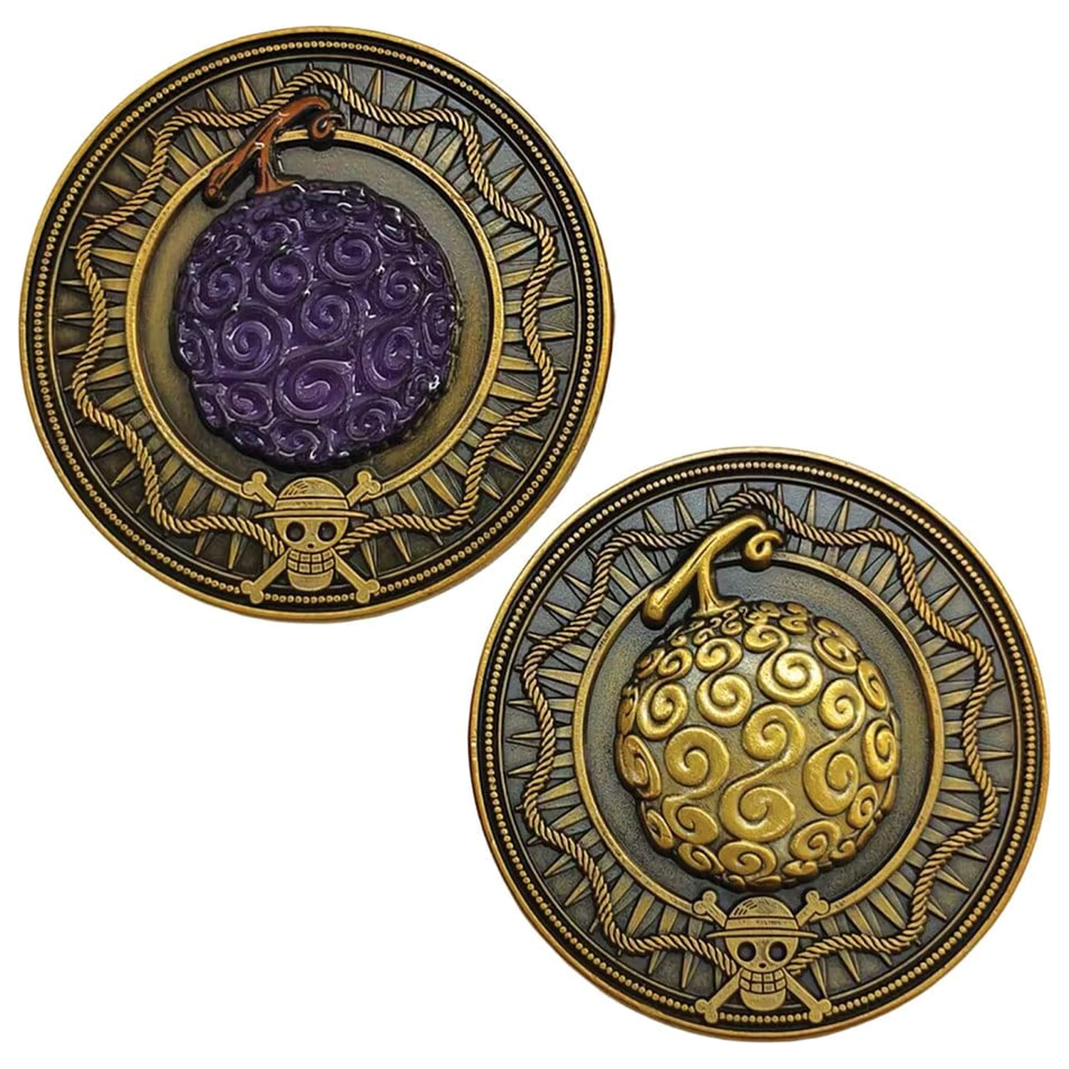 One Piece Sammelmünze Gum Gum Coin Limitierte Auflage 4 cm Produktfoto