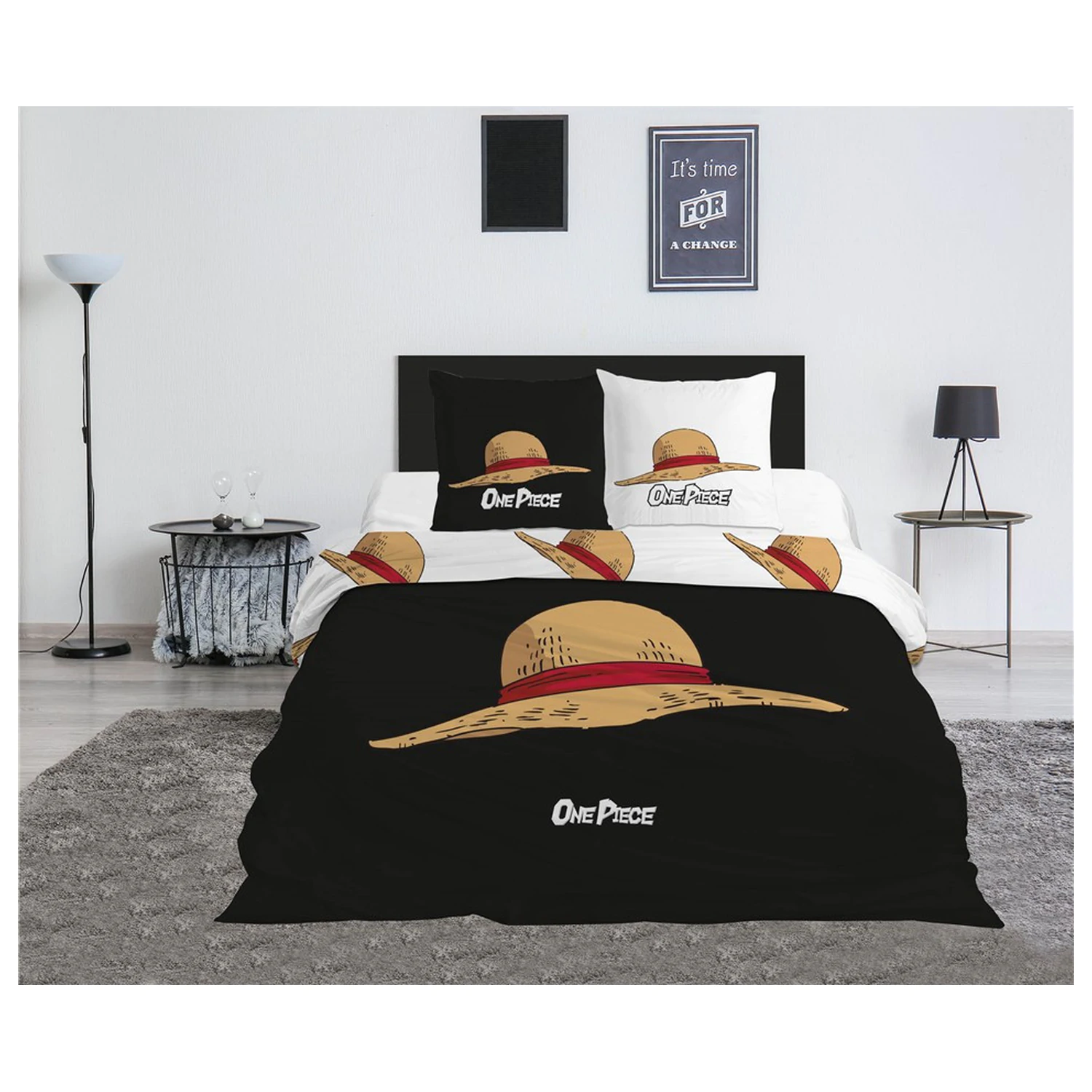 One Piece Hut Doppel-Bettdeckenbezug Produktfoto