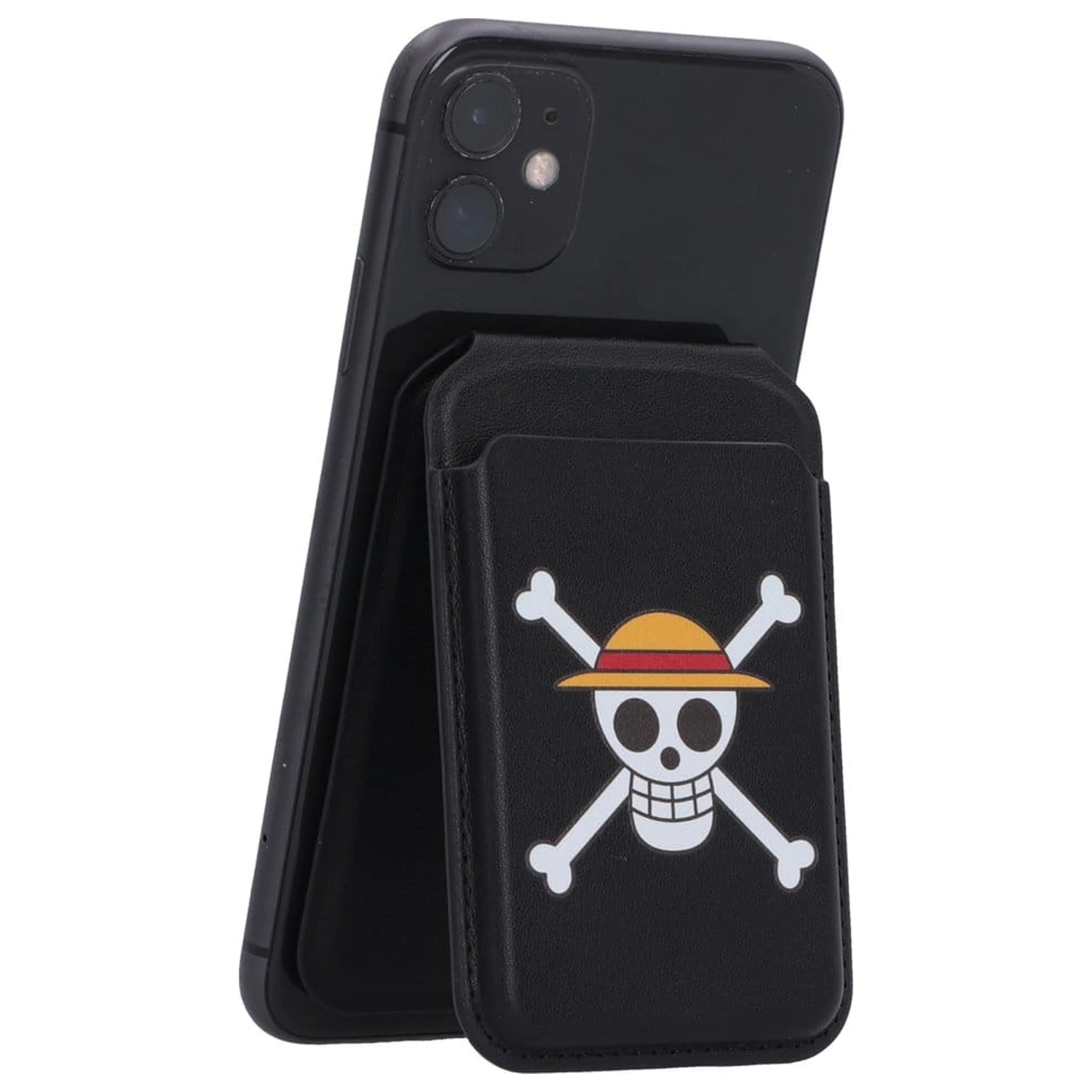 One Piece Kartenhalter Luffy Jolly Roger Schwarz 10 cm Produktfoto