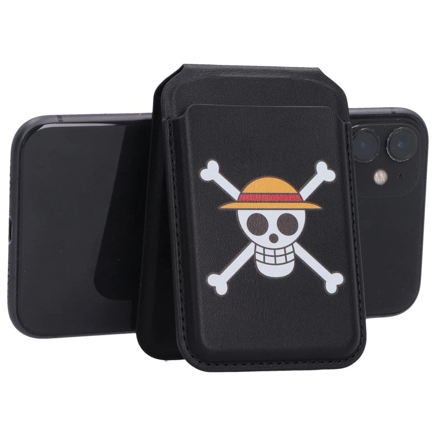 One Piece Kartenhalter Luffy Jolly Roger Schwarz 10 cm Produktfoto