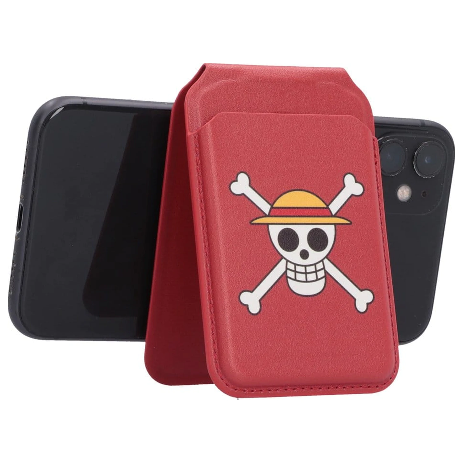 One Piece Kartenhalter Luffy Jolly Roger (Rot) 10 cm Produktfoto