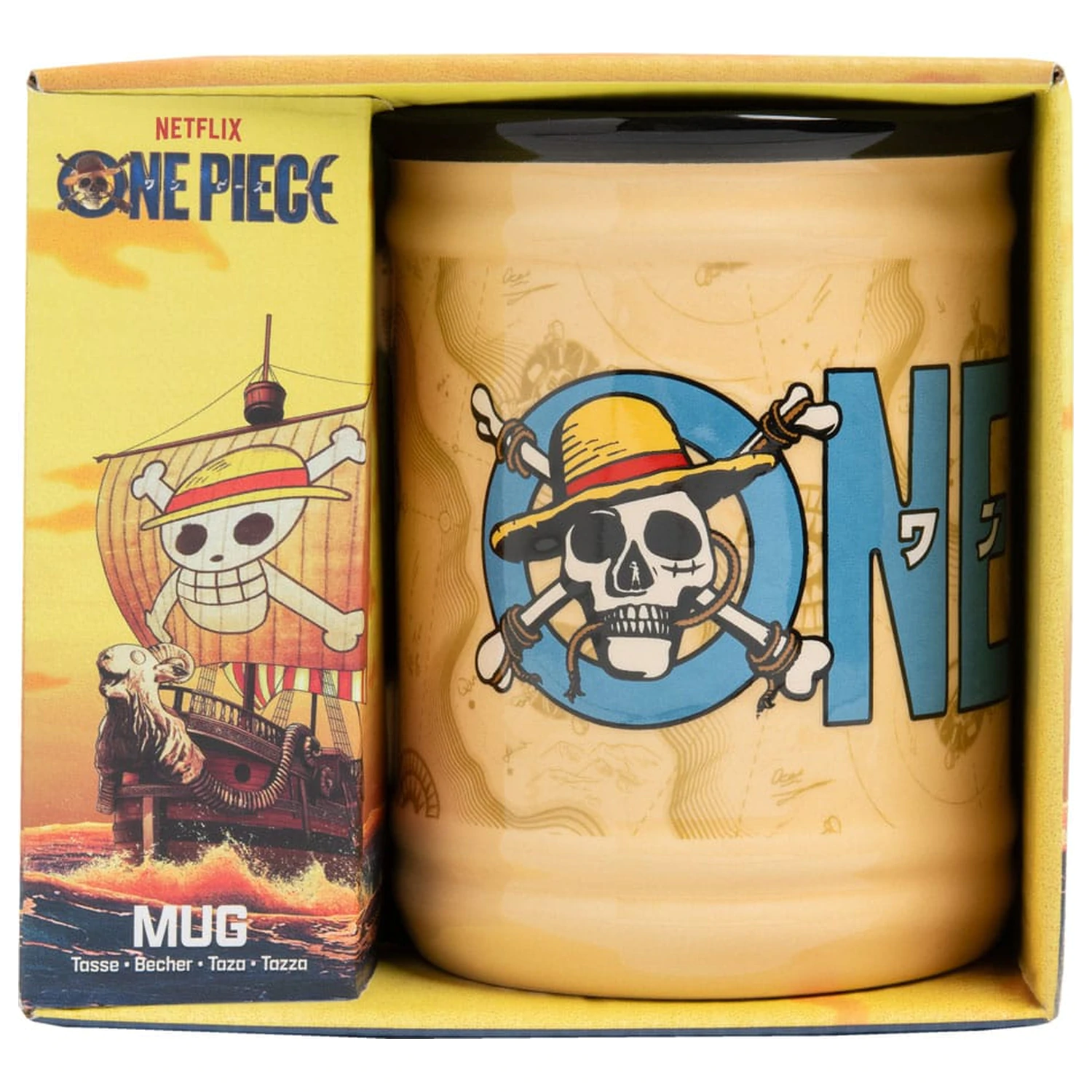 One Piece geformter Becher Jolly Roger Produktfoto