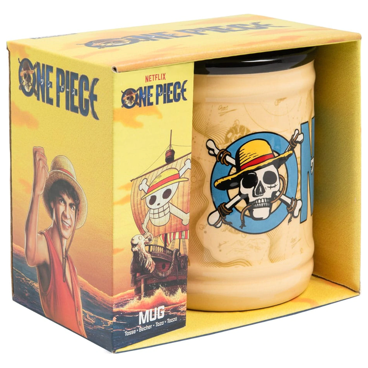 One Piece geformter Becher Jolly Roger Produktfoto