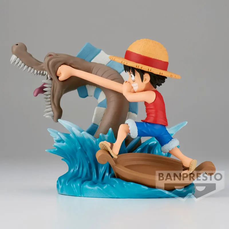 One Piece Log Stories PVC Statue Monkey D. Luffy vs Local Sea Monster 7 cm termékfotó