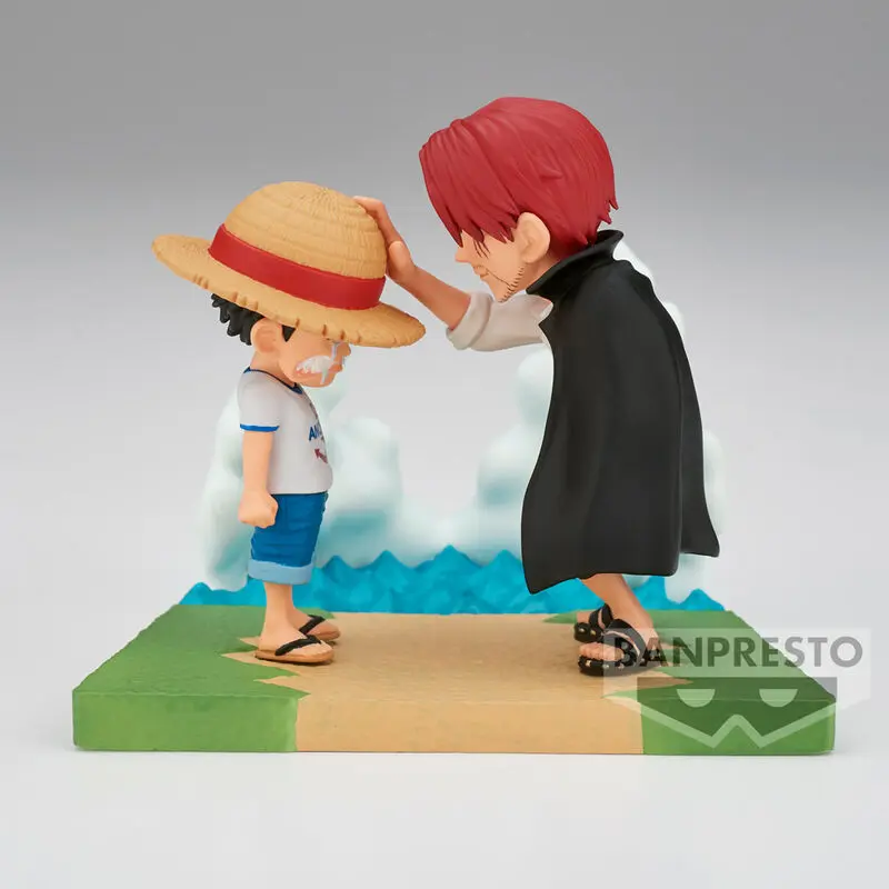 One Piece Log Stories Monkey Luffy &amp; Shanks Figur 7cm Produktfoto