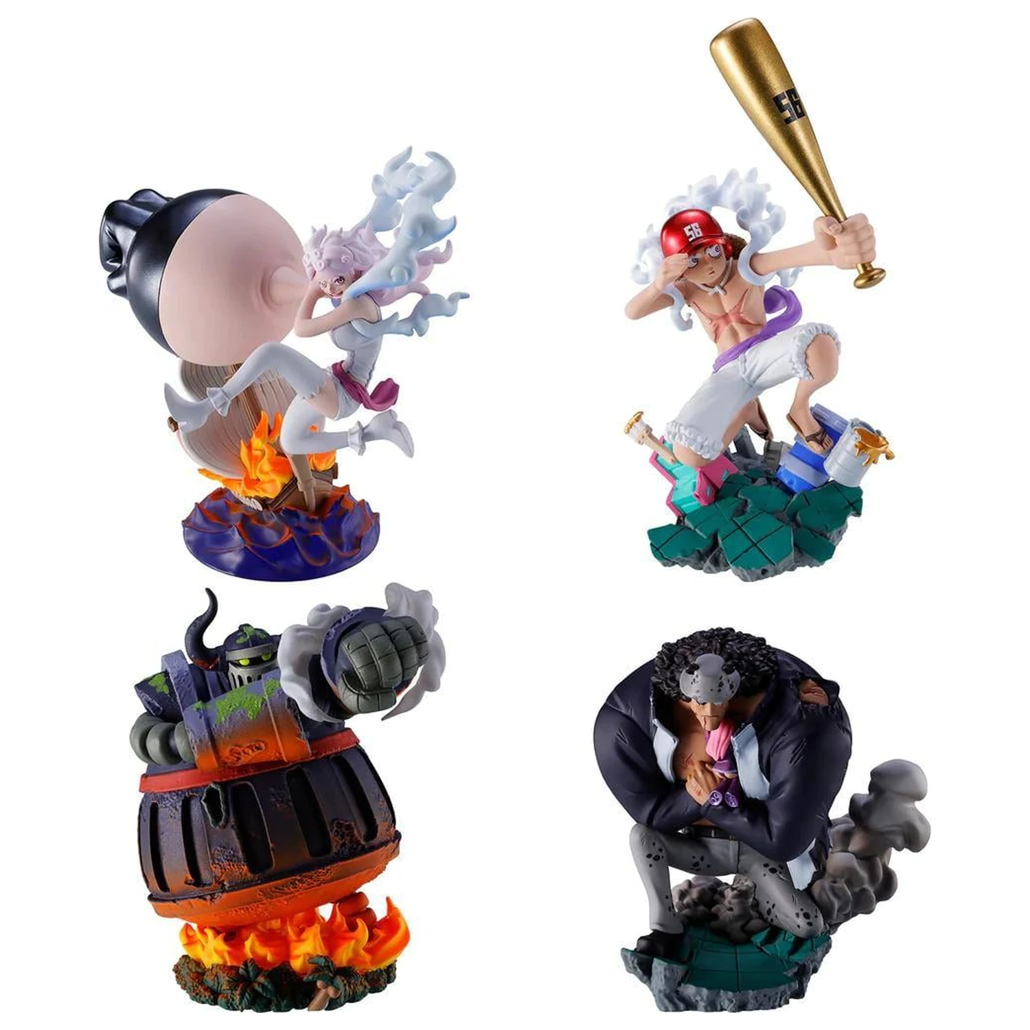 One Piece Logbox Re Birth Egghead 4er-Statuen-Set Petitrama 9 cm Produktfoto