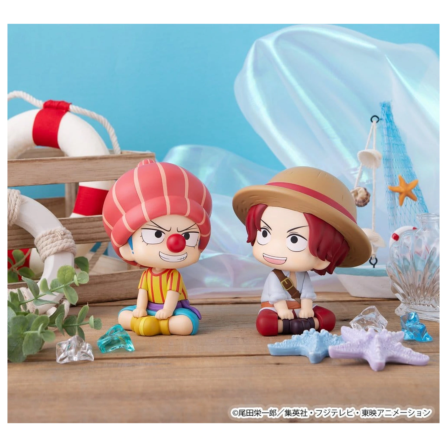 One Piece Look Up PVC Figuren 2er-Pack Shanks & Buggy Childhood Ver. 11 cm (mit Geschenk) Produktfoto