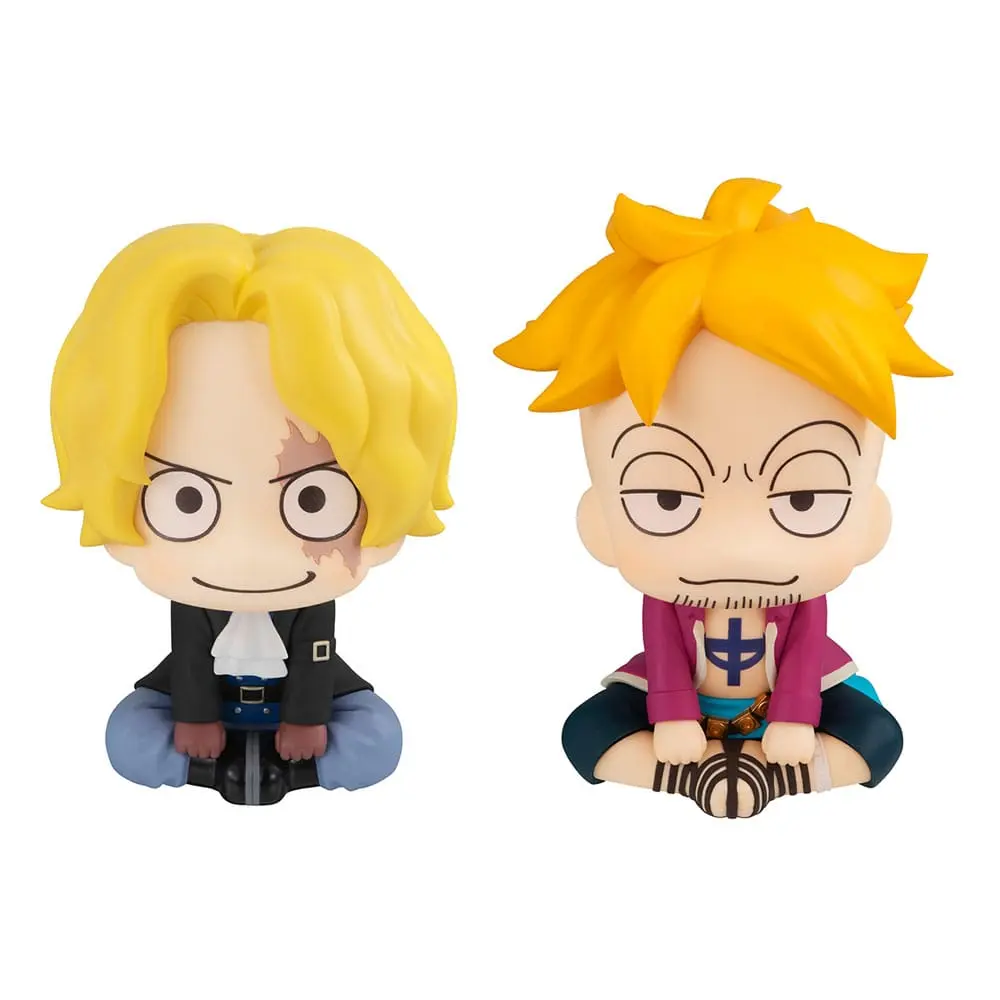 One Piece Look Up PVC Statue Sabo & Marco 11 cm Produktfoto