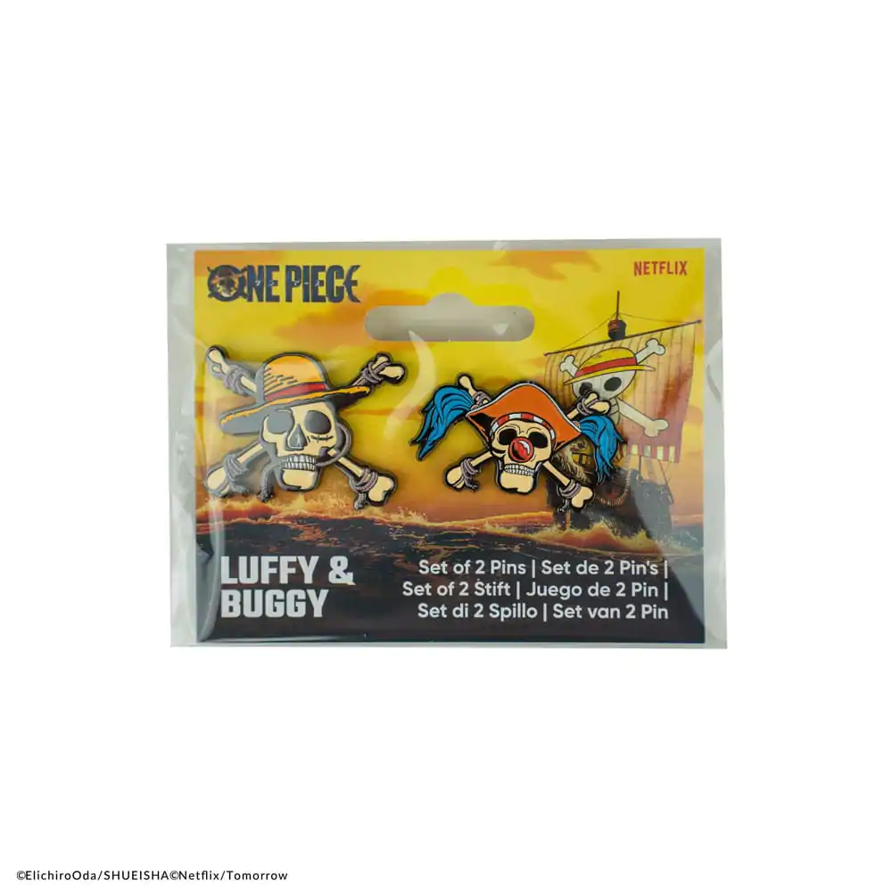 One Piece Ansteck-Pins 2er-Pack Luffy & Buggy termékfotó