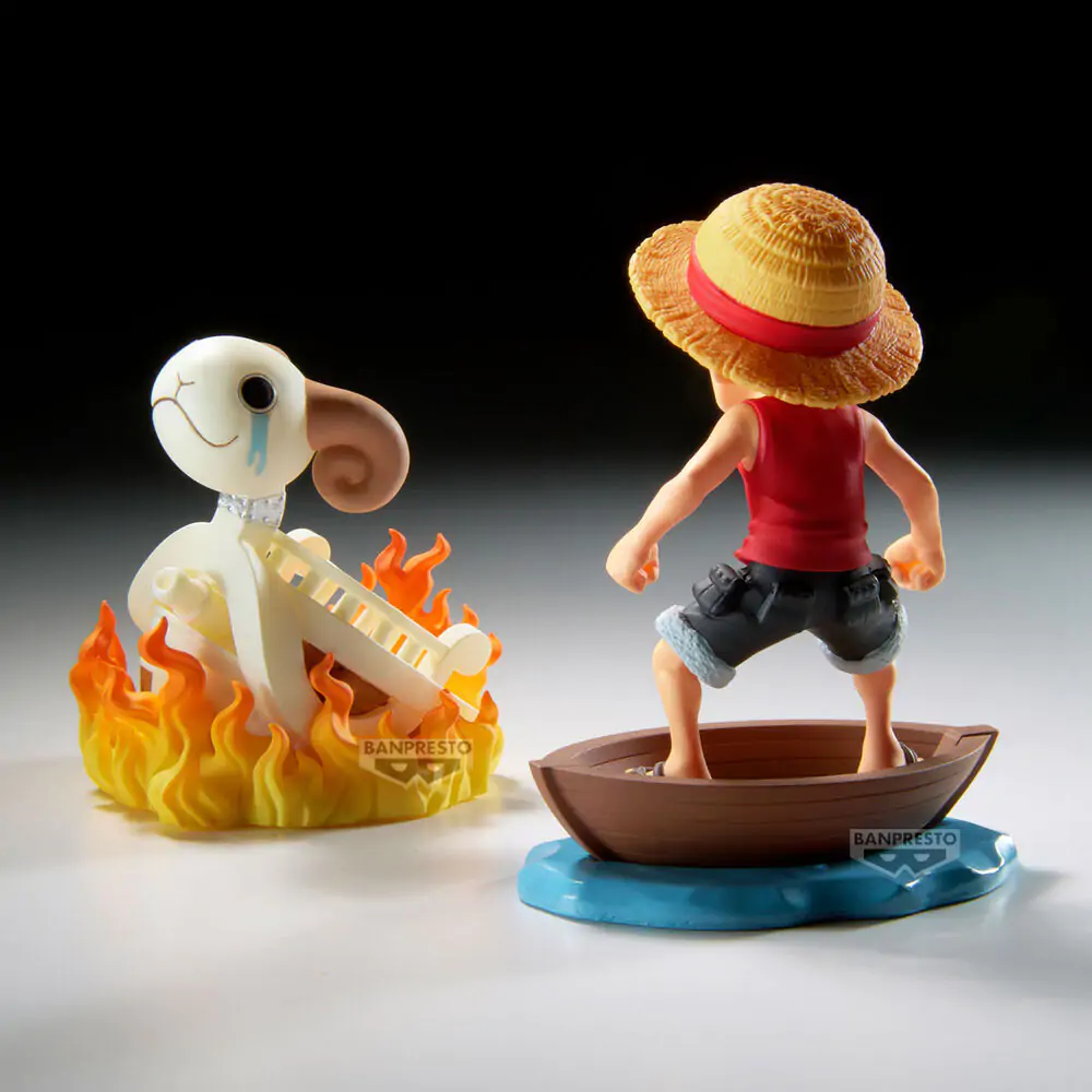 One Piece Luffy & Going Merry Log Stories Figur 8cm Produktfoto