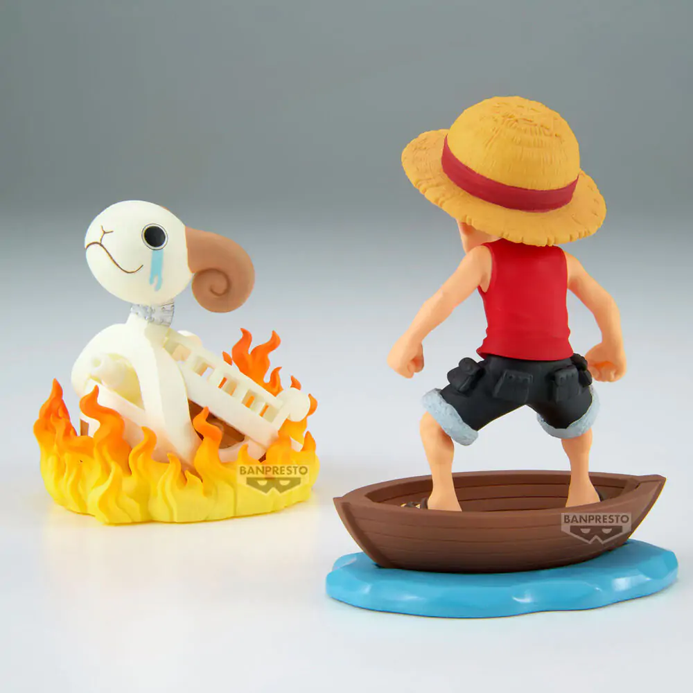 One Piece Luffy & Going Merry Log Stories Figur 8cm Produktfoto