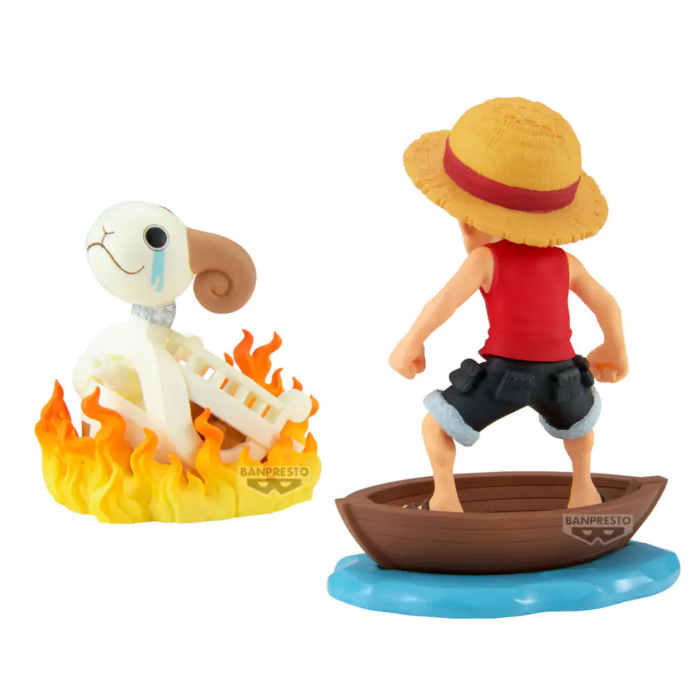 One Piece Luffy & Going Merry Log Stories Figur 8cm Produktfoto