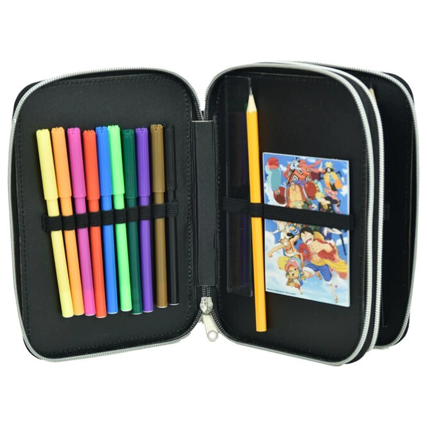 One Piece Monkey D. Luffy Federmäppchen gefüllt 2-stöckig Produktfoto