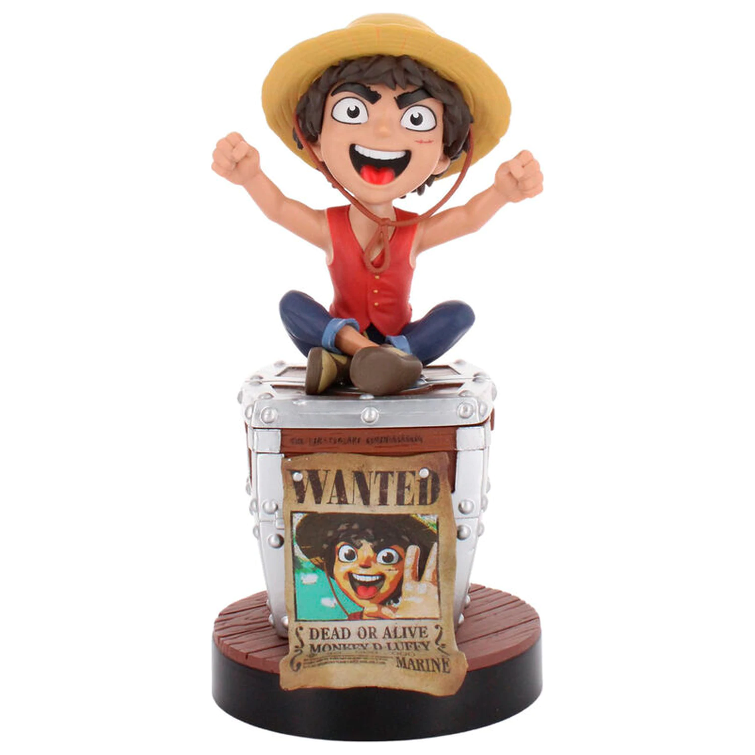 One Piece Controller/Telefonhalter Cable Guy Figur Monkey D. Ruffy Wanted Poster 21 cm Produktfoto