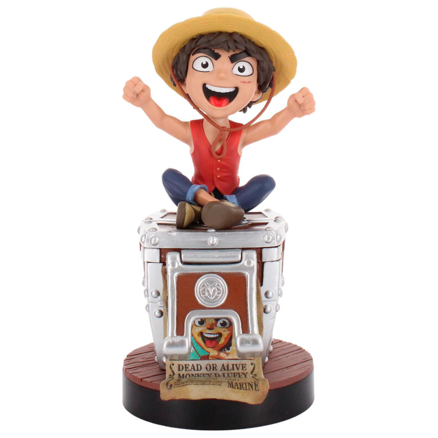 One Piece Controller/Telefonhalter Cable Guy Figur Monkey D. Ruffy Wanted Poster 21 cm Produktfoto