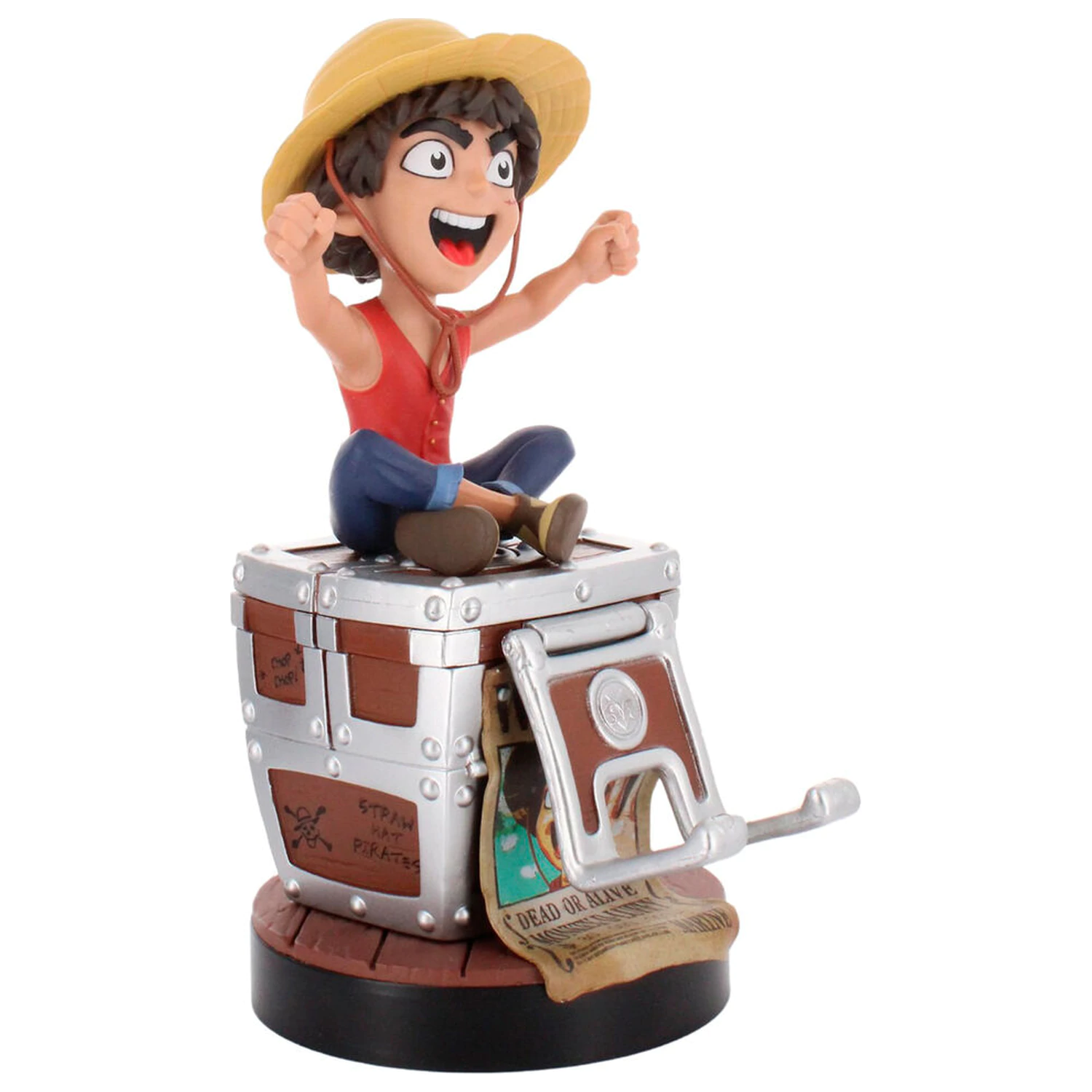 One Piece Controller/Telefonhalter Cable Guy Figur Monkey D. Ruffy Wanted Poster 21 cm Produktfoto