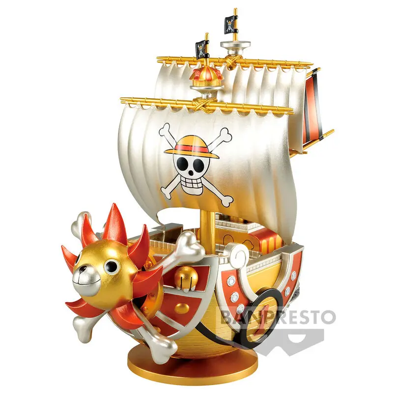 One Piece Mega World Collectable Thousand Sunny Gold Color Figur 19cm Produktfoto