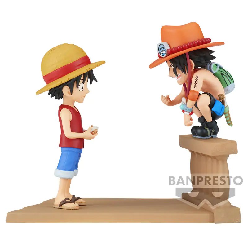 One Piece Monkey D Luffy & Portgas D Ace World Collectable Log Stories Figur 8cm termékfotó