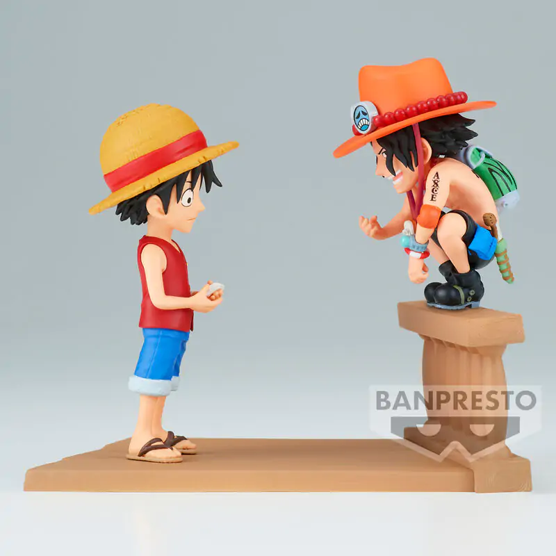 One Piece Monkey D Luffy & Portgas D Ace World Collectable Log Stories Figur 8cm termékfotó