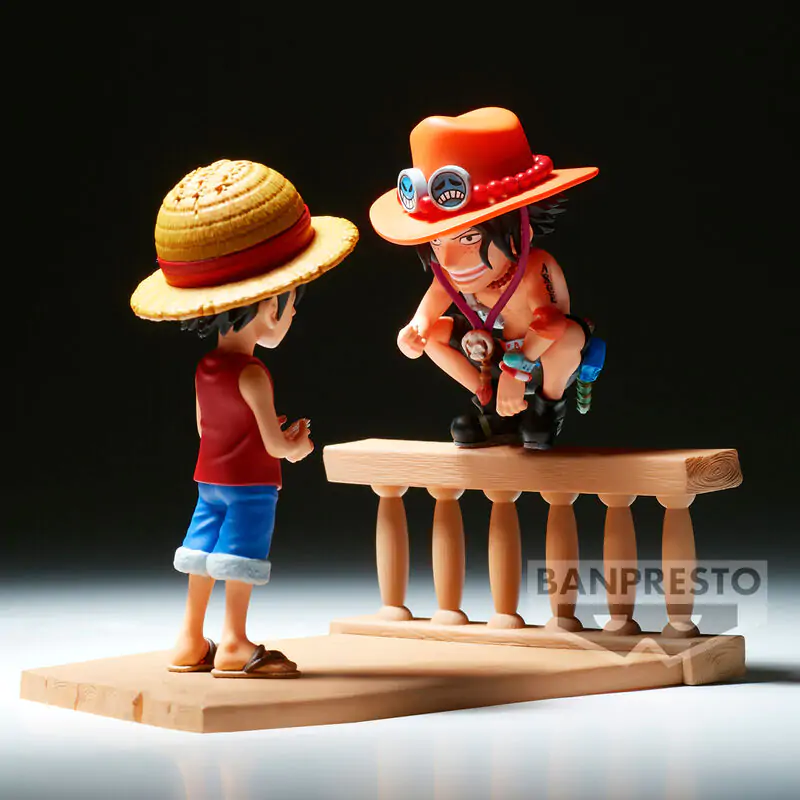 One Piece Monkey D Luffy & Portgas D Ace World Collectable Log Stories Figur 8cm termékfotó