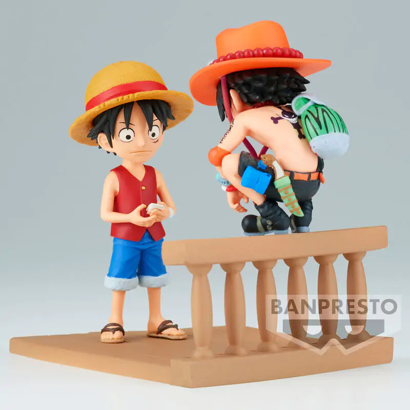 One Piece Monkey D Luffy & Portgas D Ace World Collectable Log Stories Figur 8cm termékfotó