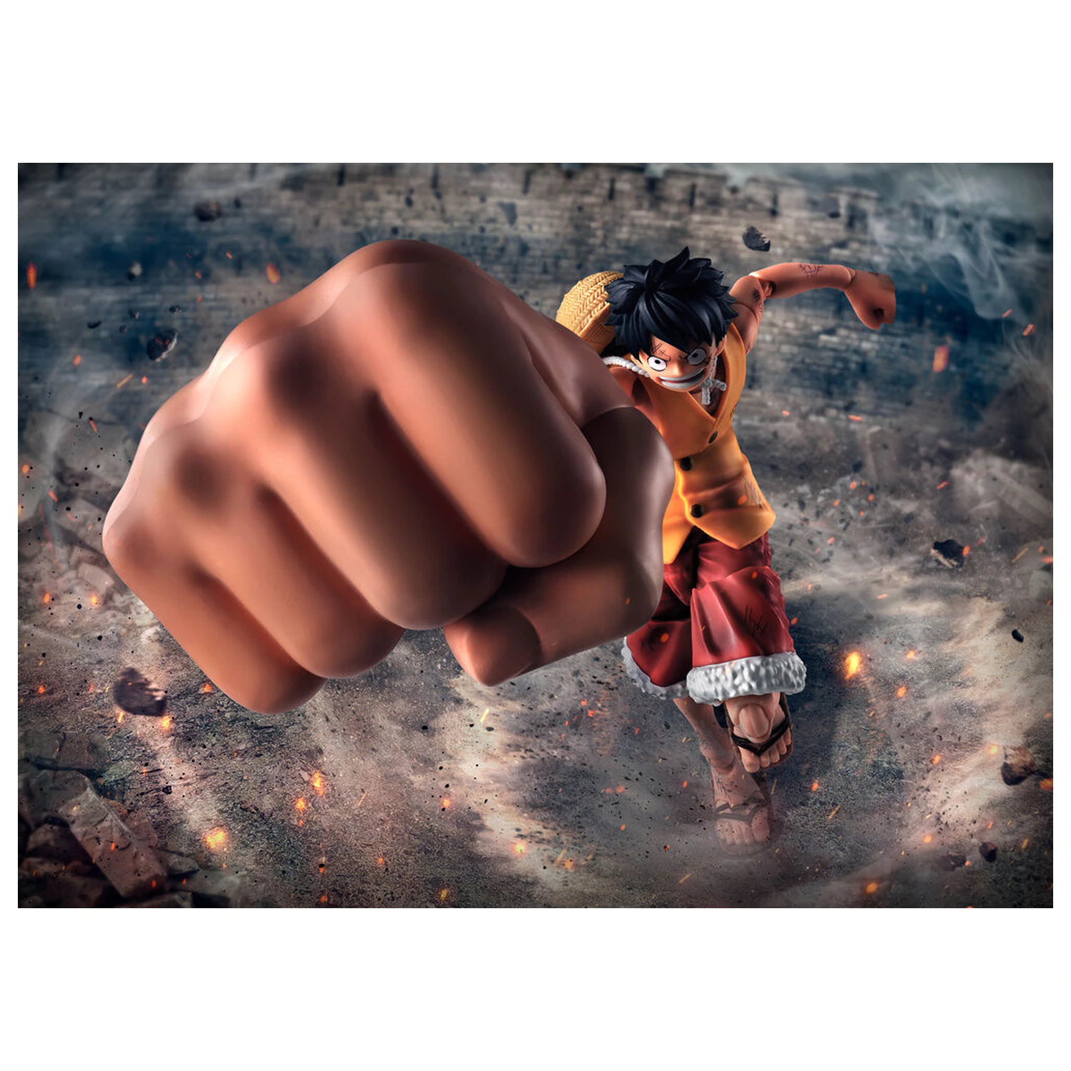 One Piece Monkey D. Luffy Marineford Gear Three S.H. Figuarts Zubehörteile Set Produktfoto