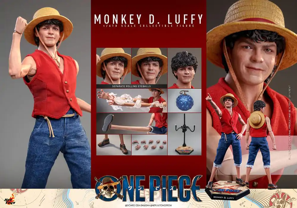 One Piece (Netflix) Actionfigur 1/6 Monkey D. Ruffy 31 cm Produktfoto