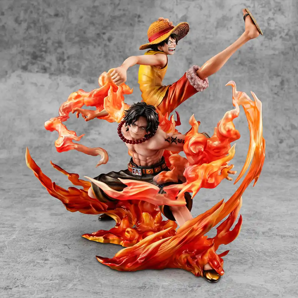 One Piece P.O.P PVC Statue NEO-Maximum Luffy &amp; Ace Bond between brothers 20th Limited Ver. 25 cm Produktfoto